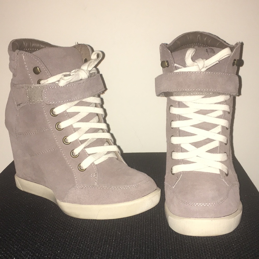 Steve Madden Gray Wedge Sneakers
